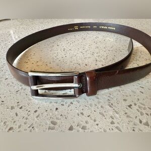 Banana Republic Dark Brown Genuine Leather Women’s Belt with Silver Buckle